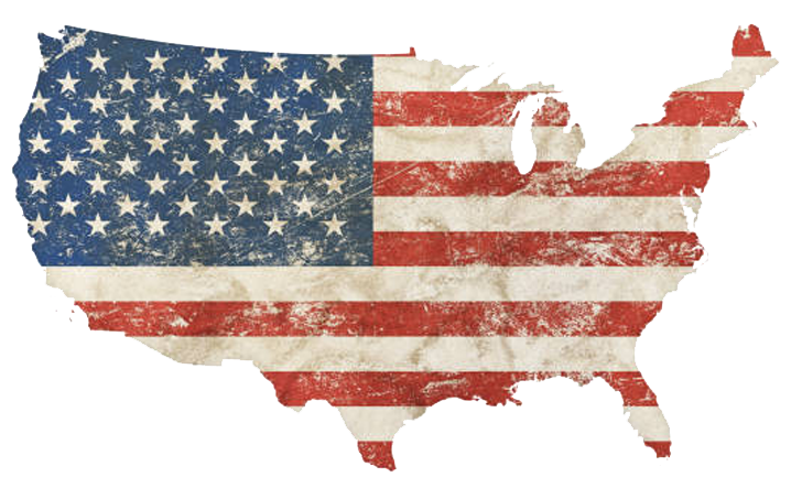 USA Map Flag